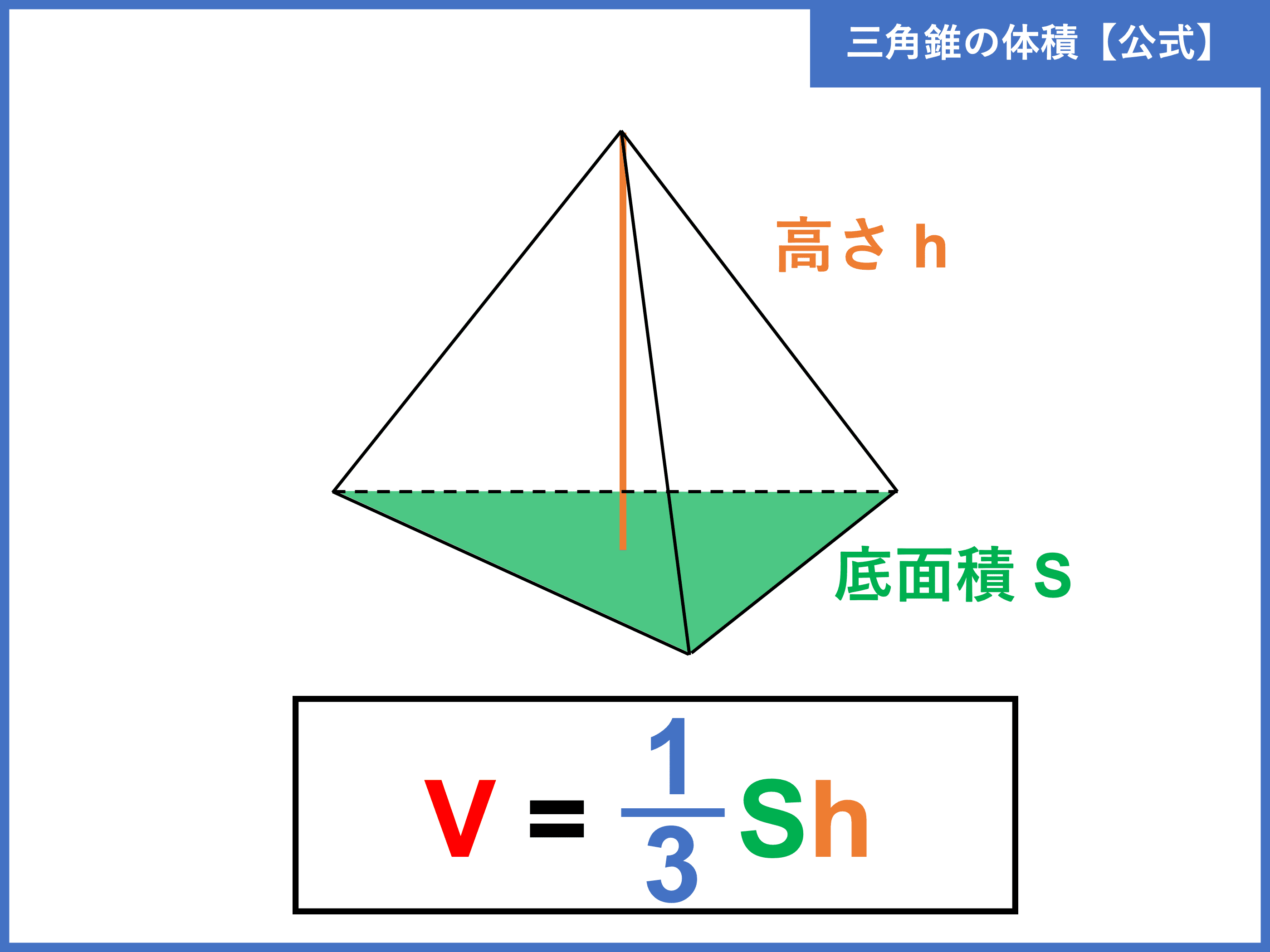 三角 錐 の 底 面積 の 求め 方