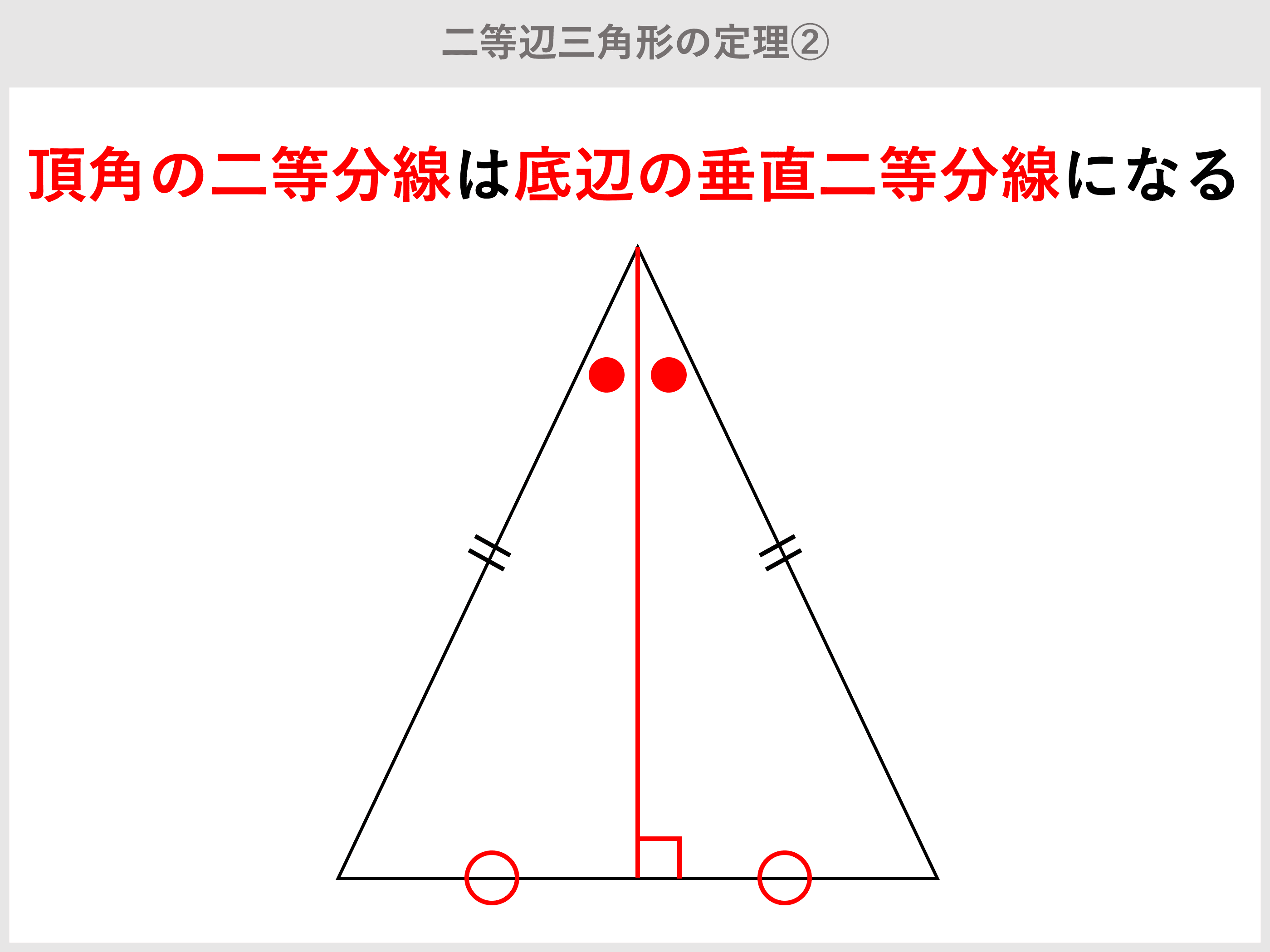 二等辺三角形とは？定義・定理や、角度・辺・面積の求め方